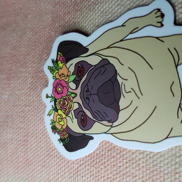 (J) Pug Dog Sticker Doggie Dog Mom Puppy - Picture 2 of 5
